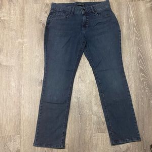 NWT Riders by Lee Dark Wash Mid-Rise Straight-Leg Jeans | Size 16P